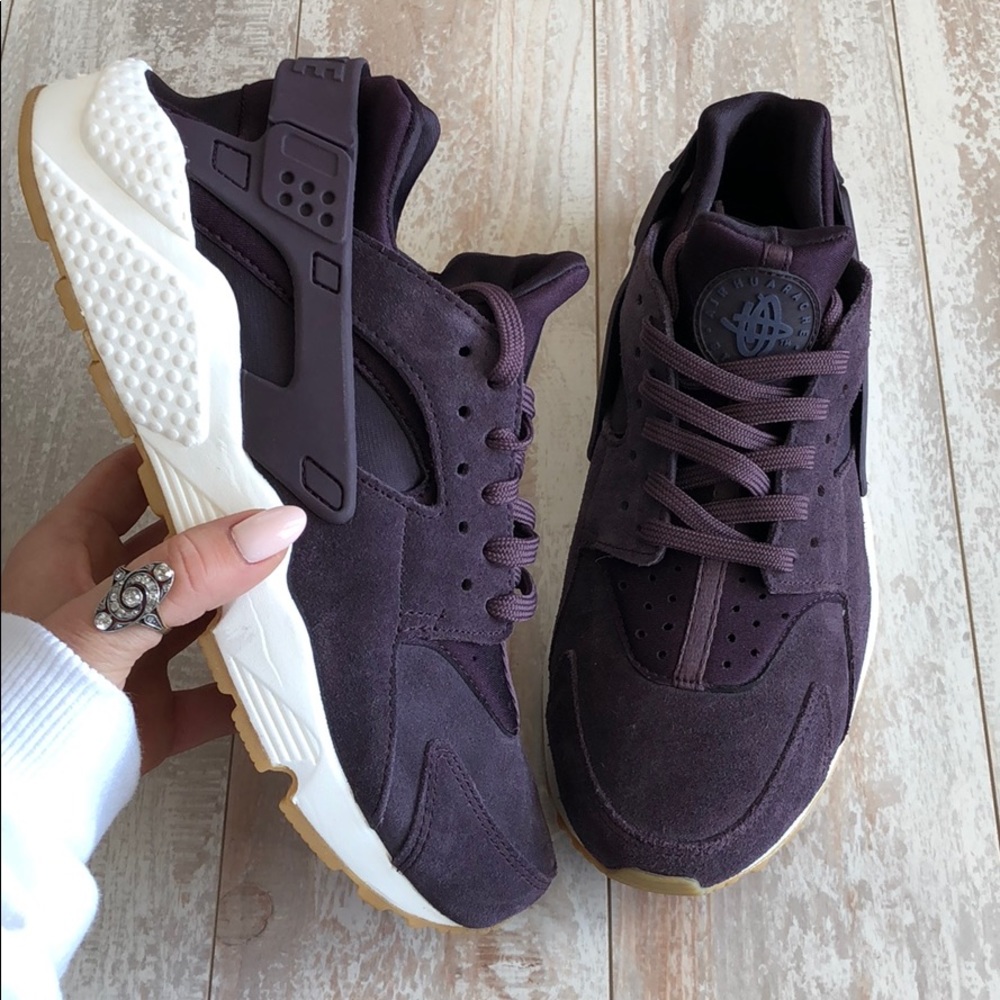 NWT Nike Air huarache run Suede port wine - Picture 7 of 8